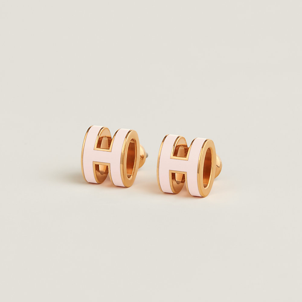 Pop H Earrings Rose Extreme片耳　エルメス　箱無し Mini Pop H earrings | Hermès USA